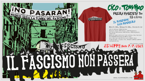 Cico & Tomiko - No Pasaran T-shirts