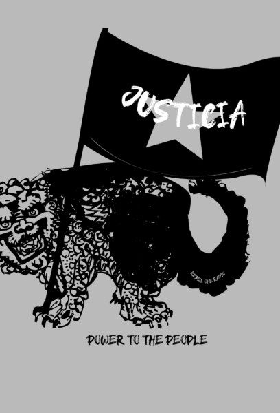 『Jagua de la Justicia』 正義の犬 T-shirts